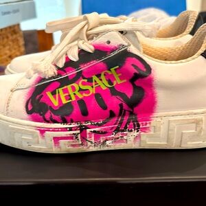 Versace “Graffiti” Sneakers Size 5.5 W Used